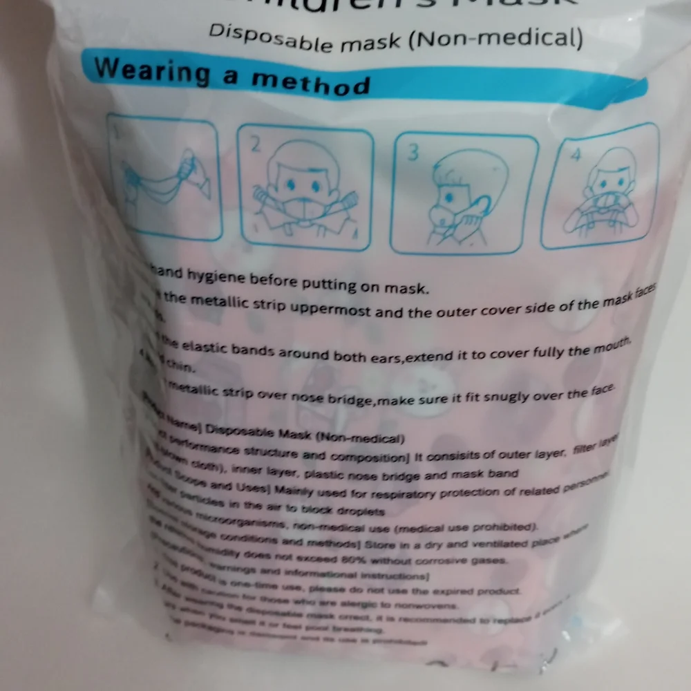 Disposable Face Mask ...4 5 6 7 8 9 Year Old 50 Packs